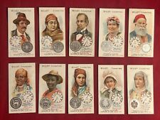 1908 WILLS-TIME & MONEY IN DIFFERENT COUNTRIES-USA UNCLE SAM-10 CARD P/SET-VG-EX picture