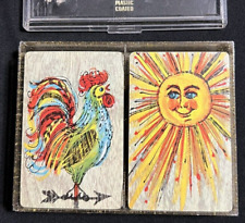 Vintage Stardust 2 Deck Playing Cards Rooster and Sun picture
