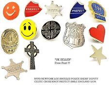 TaRa STARS PREFECT Police smiley Love Sheriff Enamel Metal Pin Badge New UK Gift picture