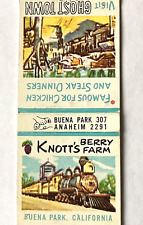 BUENA PARK, CAL. 1940’S KNOTT’S BERRY FARM & GHOST TOWN MATCHBOOK COVER W/MAP picture