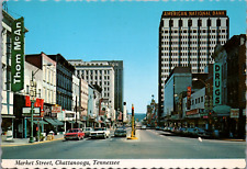 Main St Chattanooga TN 60's Cars Rambler Corvair Kress Thom McAn Bank Bakery picture