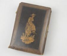 Antique 1860s Wood Inlaid CDV Album with Collection of Prang Chromolithographs picture