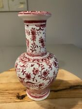 Vintage Berardos Portugal SEC XVII Hand Painted Ceramic Vase - Signed, EUC picture