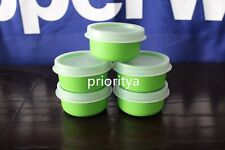 Tupperware 1oz Smidgets Pill Dressing Container Set of 5 Green New in Package picture
