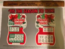 LOTTERY GAMES SIGN TIS SEASON TO WIN STOCKING STUFFERS MICHIGAN RARE VINTAGE picture