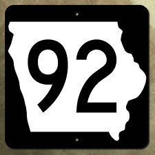 Iowa state route 92 Council Bluffs Muscatine highway marker road sign 12x12 picture