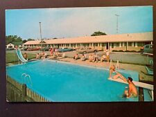 Postcard Hyannis MA - c1970s Greenbrier Motor Lodge Motel - Swimming Pool picture