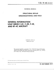 600 Page 1971 F-4 C D E Phantom II  T.O. 1F-4C-3-1-1 Stuctural Repair Manual CD picture
