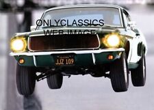 1968 FORD MUSTANG GT JUMPS IN AIR STREET CHASE BULLITT STEVE MCQUEEN 8X10 PHOTO picture