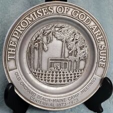 Vintage THE PROMISES OF GOD ARE SURE OLD ORCHARD BEACH MAINE PLATE 1873 1973 picture
