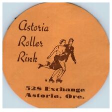 Original Vintage 1940s Roller Skating Rink Sticker Astoria OR s16 picture
