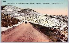 PIKES PEAK AUTO HIGHWAY THE WORLDS HIGHEST HIGHWAY Antique POSTCARD c.1900 rare picture