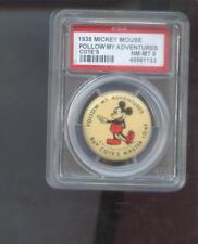 1938 Mickey Mouse Follow My Adventures Cote's Pin Button PSA Graded Walt Disney picture