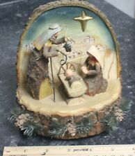 Vintage Roman Italy Fontanini Holy Family Nativity Scene--Music box-- picture