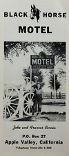 Victorville Apple Valley CA Black Horse Motel Trading Post Travel Brochure 1950s picture