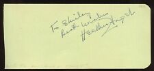Heather Angel d1986 signed 2x5 cut autograph on 2-6-48 at Biltmore Theater LA picture