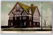 Beloit Wisconsin WI Postcard Beta Fraternity House Exterior View c1923 Vintage picture