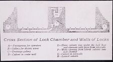 Cross Section of Panama Canal Lock Chambers, 1913/1911 Magic Lantern Glass Slide picture