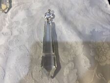 Vintage 5” Crystal Glass Chandelier 5-Sided Spear W/ Frog Drop HTF picture