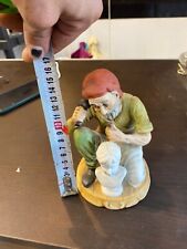 vintage old people figurines Statuette Handcrafted 6 inch picture