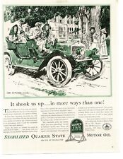 1941 Quaker State Motor Oil antique car James M Flagg art Vintage Print Ad picture