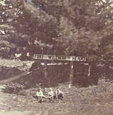 Stereoview PHOTO Site of Magazine Fort William Henry Lake George NY Adirondack picture