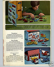 1968 PAPER AD Tootsietoy Mini Car Toy Carry Case Tiny Tonka Truck Set Marx picture