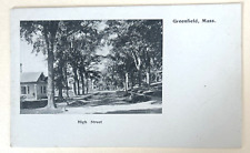 Greenfield Massachusetts High Street c1900s Undivided Back Postcard picture
