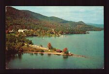 POSTCARD : NEW YORK - LAKE GEORGE NY - SILVER BAY & ONEIDA BAY AERIAL VIEW picture