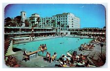 Postcard Hollywood Beach Hotel - Pool & Terrace, Florida FL 1956 