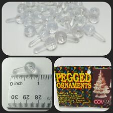 30 pc. Vintage Clear PRISM BALL Ceramic Christmas Tree Bulbs Replacement  picture