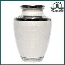 Beautiful White Cremation Urns for Human Ashes Funeral Burial Memorial 200lbs picture