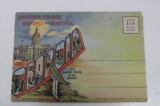 Vintage 1942 Georgia Postcard Souvenir Folder 