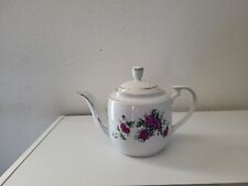 floral purple and green teapot vintage picture