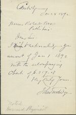 Harvard Physics Professor JOHN TROWBRIDGE Autograph Letter Signed - 1892 picture