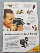 1947 Kodak Vtg Print Ad Cine-Kodak Movie Camera Kodascope Projector picture