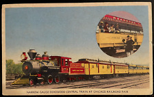 Vintage Postcard 1948 Deadwood Central Train, Railroad Fair, Chicago, Illinois picture