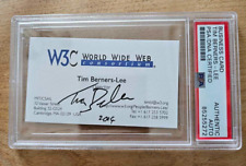 Tim Berners-Lee Autographed Business Card PSA DNA Certified World Wide Web picture