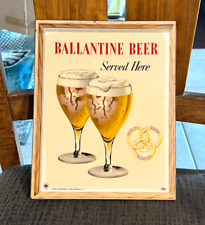 RARE 1948 BALLANTINE BEER MASONITE SIGN  P BALLANTINE & SON BREWING CO NEWARK NJ picture