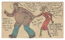1933 Radio W1BV8 Hand Made Postcard - Blondie & Mr. Dithers? - QSL - Comedy A2 picture