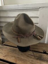 Antique Pre-WW1 US Army M 1911 Montana Peak Campaign Hat W/ Chinstrap & Cords picture