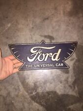 Ford Motors Sign Plaque HOTROD MUSTANG PATINA Cast Iron Car Truck F150 Collector picture