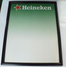 Heineken poster framed in glass picture