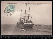 1906 RPPC  Postcard - posted - France : Côte d'Émeraude, Saint-Malo sailing ship picture