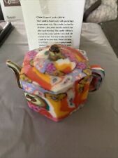 VTG Retro Colorful Millefiori Teapot Candle 60s 70s Very Rare Collectible picture