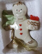 Lenox Christmas Ornament 2006 THE GINGERBREAD GIFT -NIB-Annual Dated picture