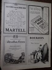 MY PERFUME BOURJOIS + REVILLON + Cognac MARTELL + DININ pub ILLUSTRATION 1926 picture