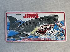 Vintage JAWS Universal Studios Florida Metal License Plate 'Jaws the Ride' 1990s picture