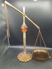 Vintage Amber Brass Scales Princess House Scales Of Justice, 16