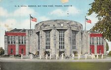 Vintage U.S. Naval Reserve Bay View Park Toledo Ohio   Linen Postcard 1945 picture